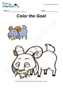 Goat - Colouring Worksheet