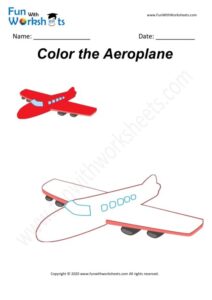 Aeroplane - Colouring Worksheet