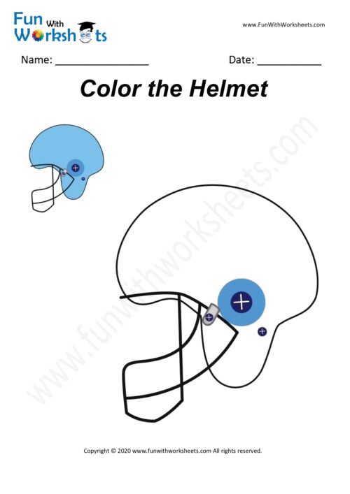 Helmet - Colouring Worksheet