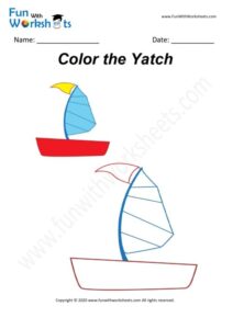 Yatch - Colouring Worksheet