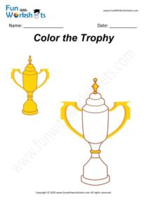 Trophy - Colouring Worksheet