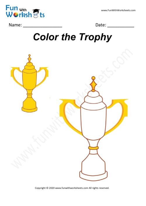 Trophy - Colouring Worksheet