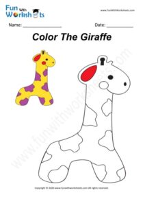 Giraffe - Colouring Worksheet