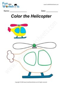 Helicopter - Colouring Worksheet