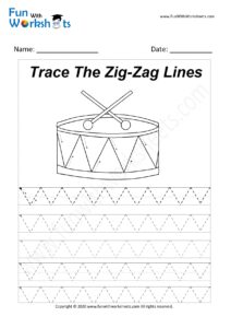 Trace the ZIg Zag Lines