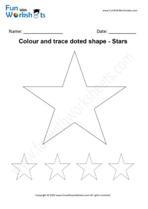 Trace and Color Preschool worksheet