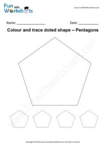 Trace and Color Preschool worksheet