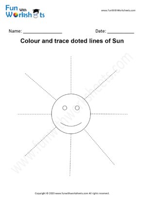 Trace and Color Preschool worksheet