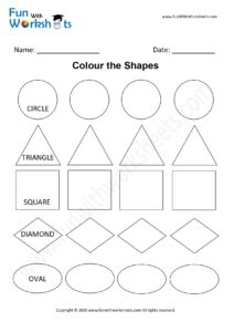 basic shapes colouring worksheet free printable worksheets