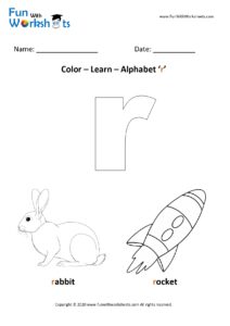 Color and Learn Small Alphabet r