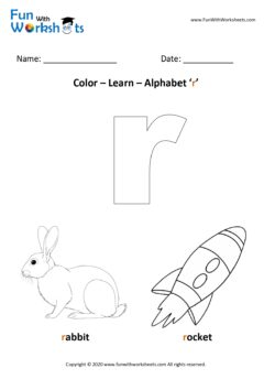 Color and Learn Small Alphabet r