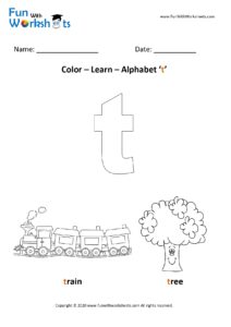 Color and Learn Small Alphabet t