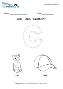 Color Learn small alphabet c