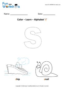 Color Learn small alphabet s