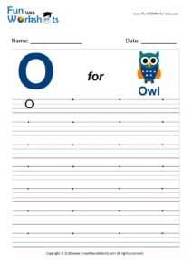 Capital Alphabet Tracing Worksheet Letter O
