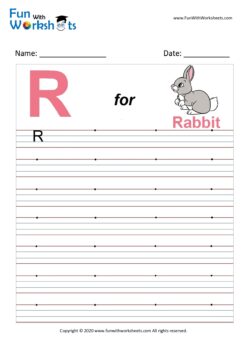 Capital Alphabet Tracing Worksheet Letter R