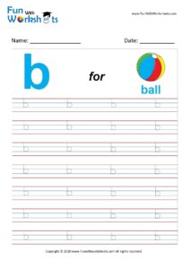 Small Alphabet tracing Worksheet Letter b