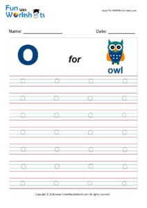 Small Alphabet tracing Worksheet Letter o