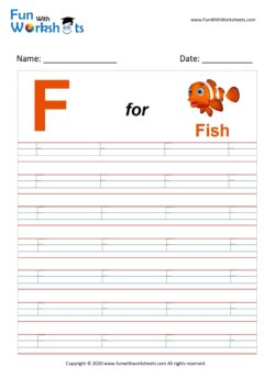 Capital F Alphabet Tracing Worksheet