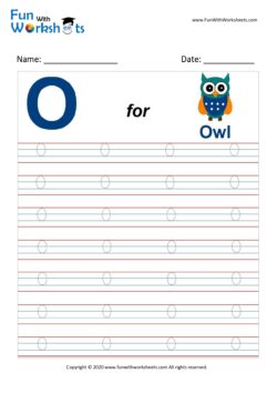 Capital O Alphabet Tracing Worksheet