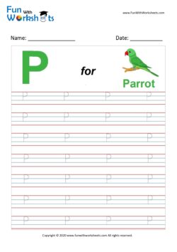 Capital P Alphabet Tracing Worksheet