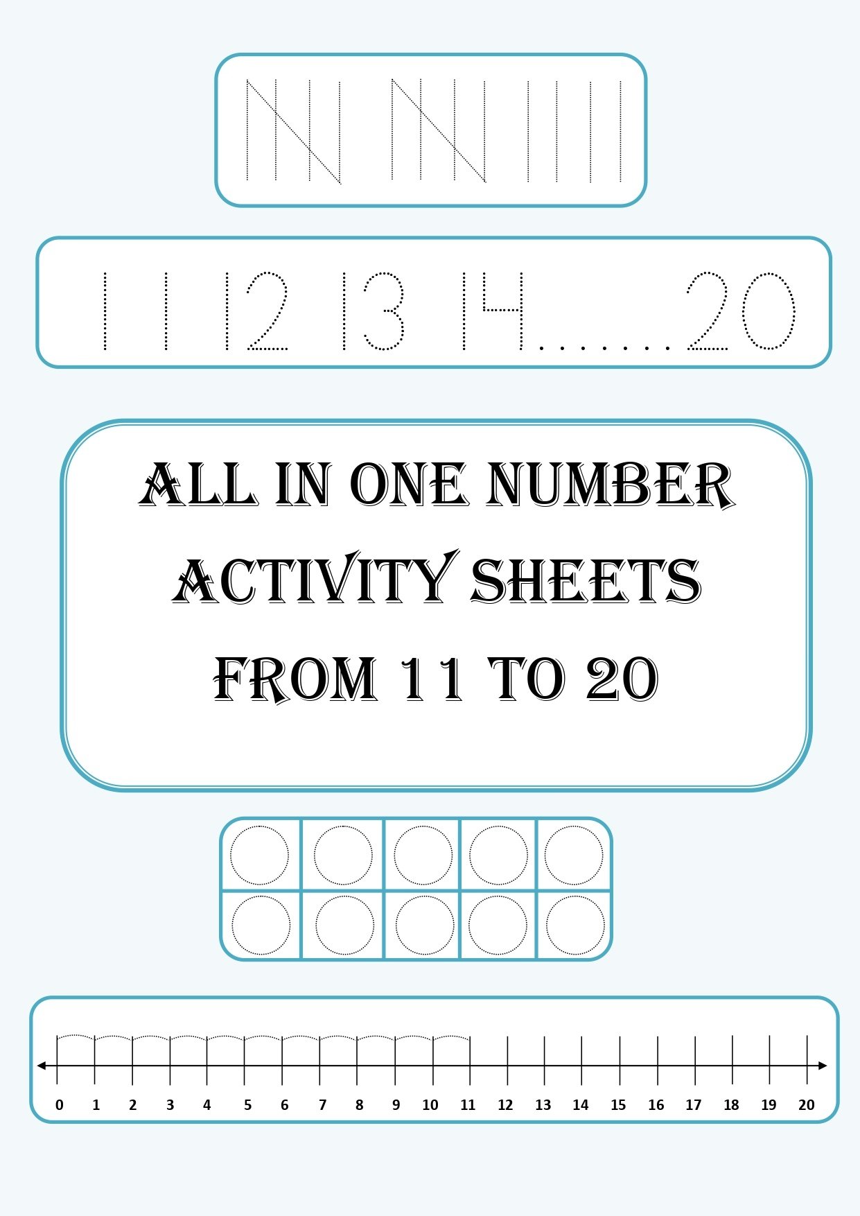 ebullientdesigns learning numbers 11 20 worksheets
