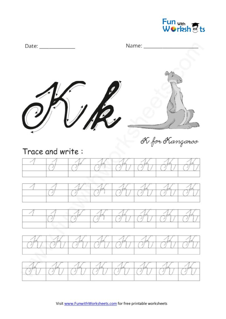 Free Printable Worksheets Cursive Capital Letters Archives Page 2 Of 