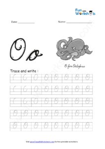 Cursive Handwriting Capital Alphabet O Practice