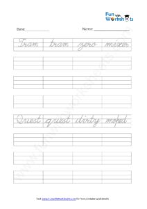 Cursive Handwriting Worksheet 16