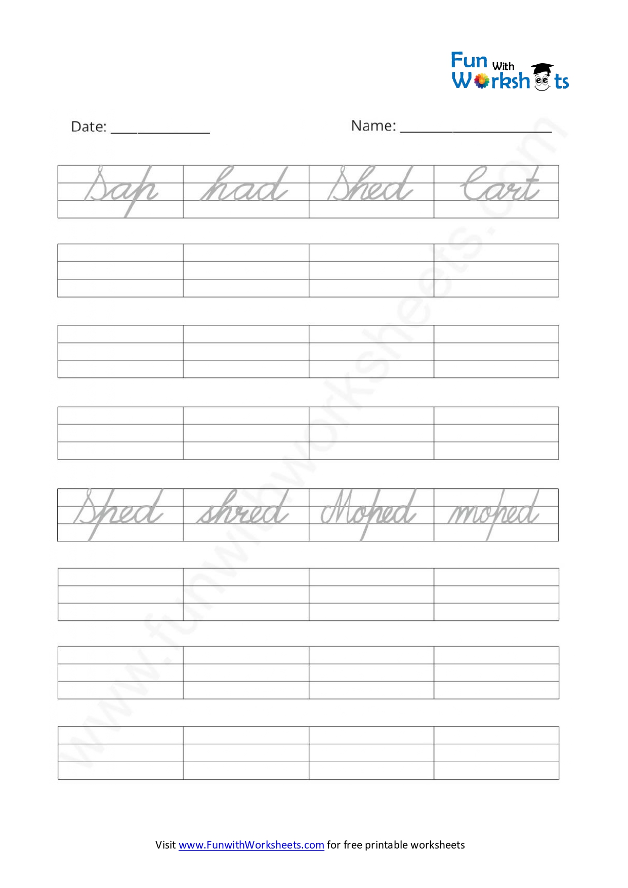 Cursive Handwriting Worksheet 2