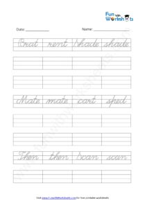 Cursive Handwriting Worksheet 3