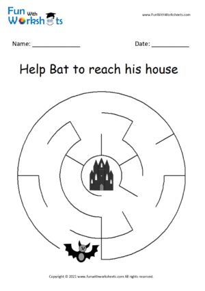 Maze Brain Teaser 1 - free printable worksheets