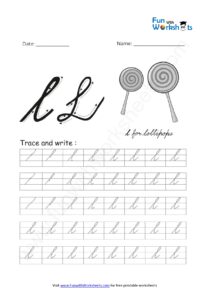 Cursive Handwriting small Alphabet l Practice