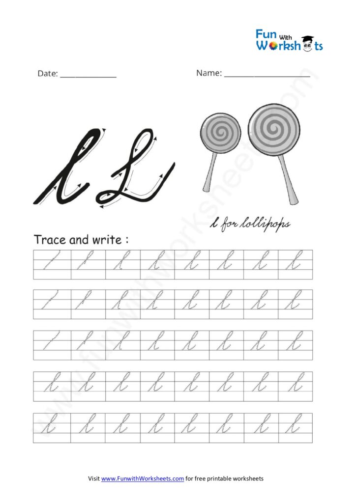 Free Printable Worksheets -Cursive Small letters Archives - Page 2 of 3 ...