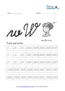 Cursive Handwriting small Alphabet w Practice