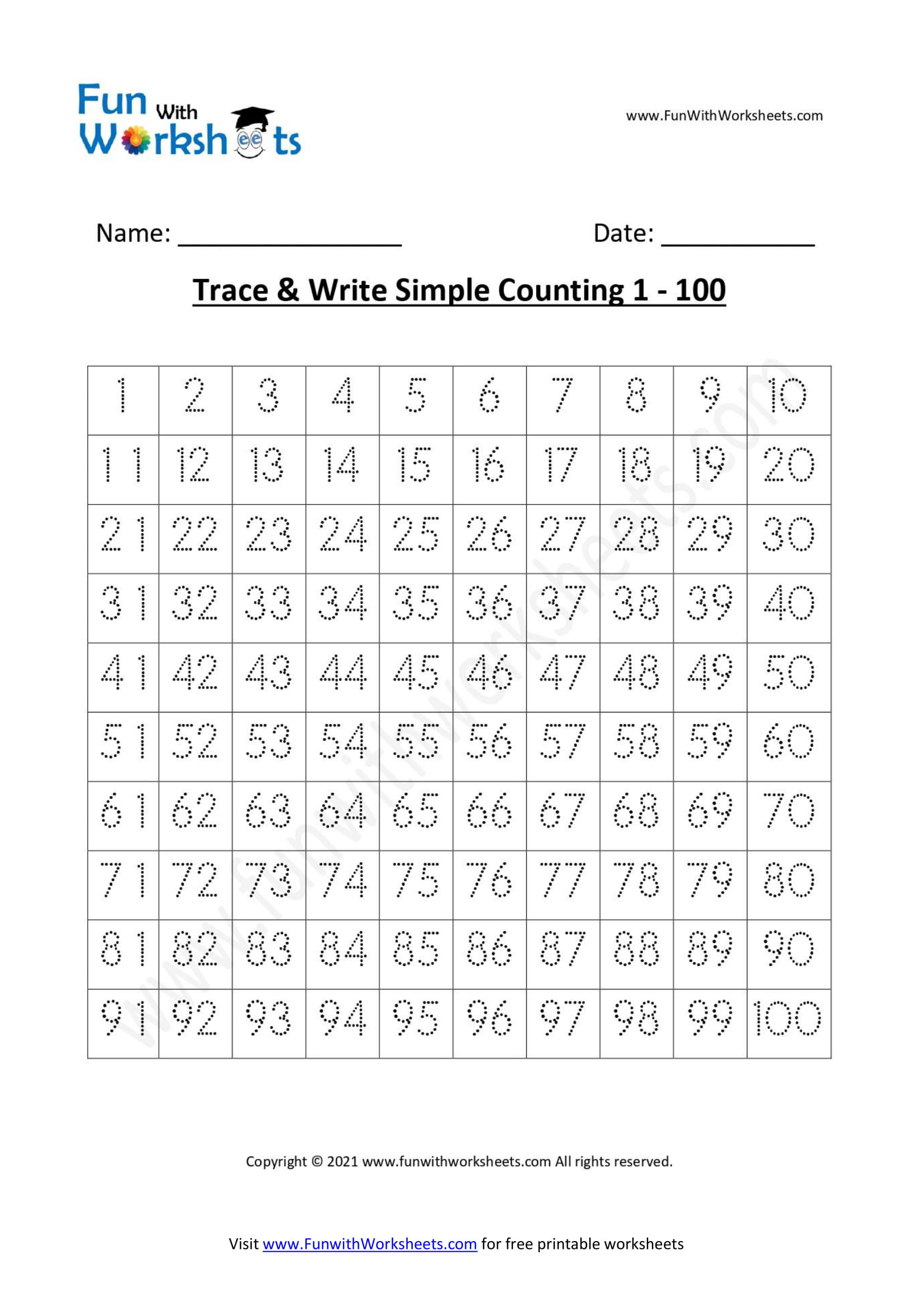 tracing-numbers-1-100-free-printable