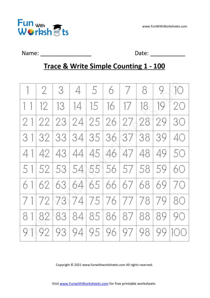 Strappare Ottimismo Grado Celsius Writing Numbers 1 100 Worksheet Non 